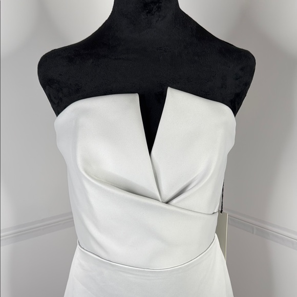 Jay Godfrey Darcy Silver Strapless Gown Size 6 - Picture 4 of 9